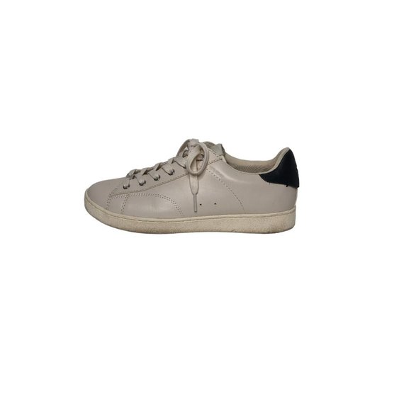 Coach Sneakers G1905 Beige Womens 9B Flats EUR 39.5 UK 7 Low Top Tan Navy Blue - Picture 10 of 12